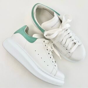 ALEXANDER McQUEEN | ADULT OVERSIZED SNEAKERS CALF LEATHER TURQUOISE UNISEX 38.5